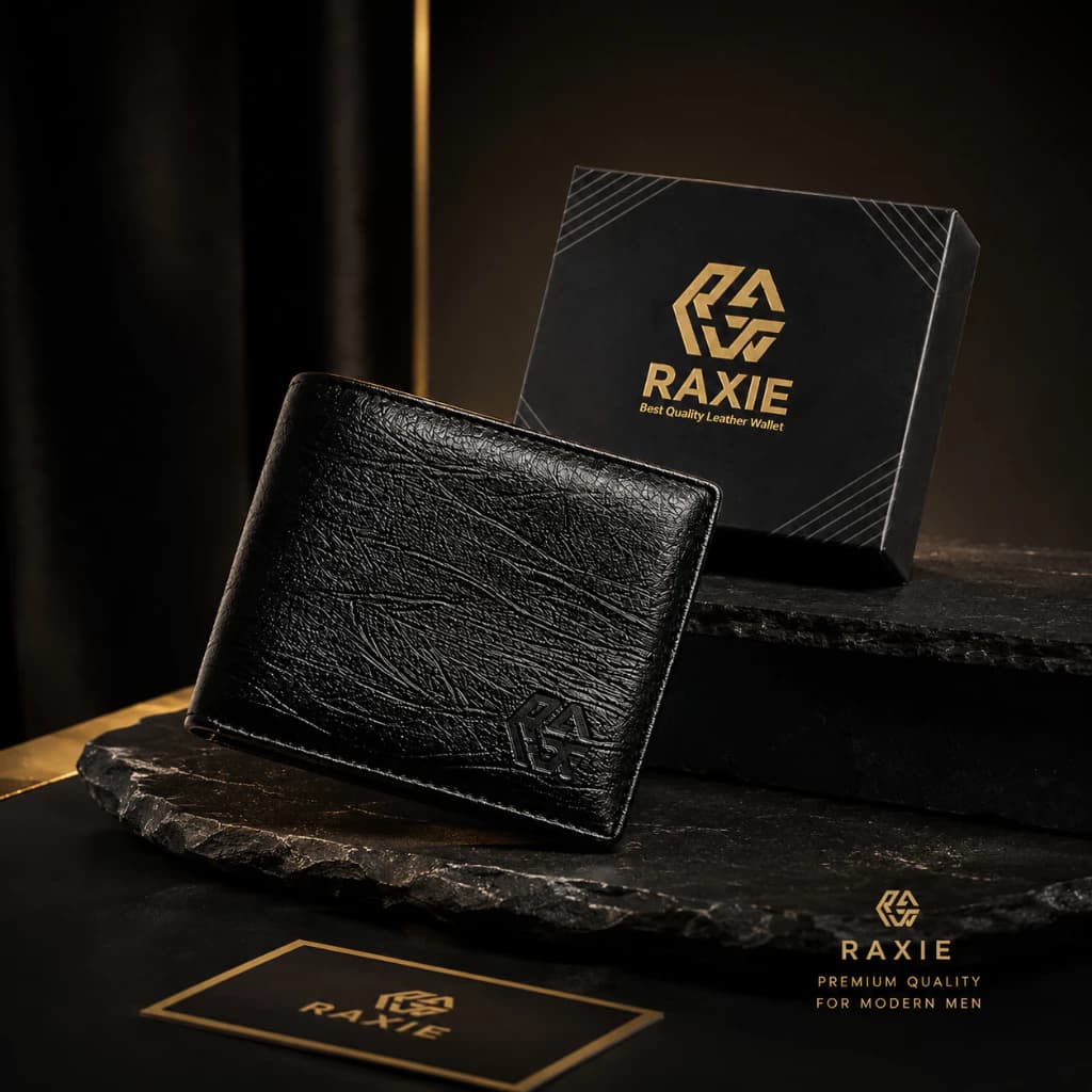 RAXIE Dompet Pria Kulit PU Premium Elegan Wood Grain RX006 preview